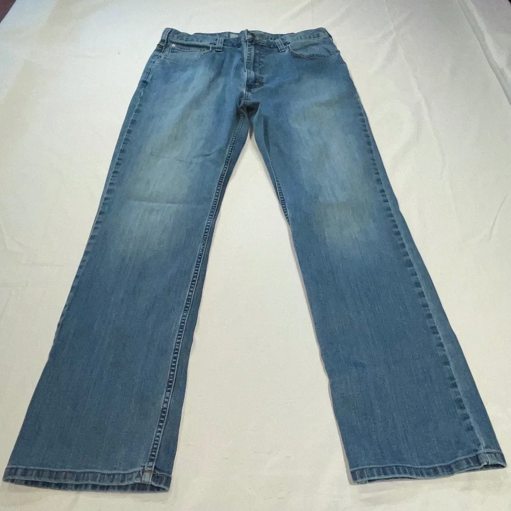 Carhartt Relaxed Fit Jeans Mens 36x32 Blue Denim Straight Leg 102804-964